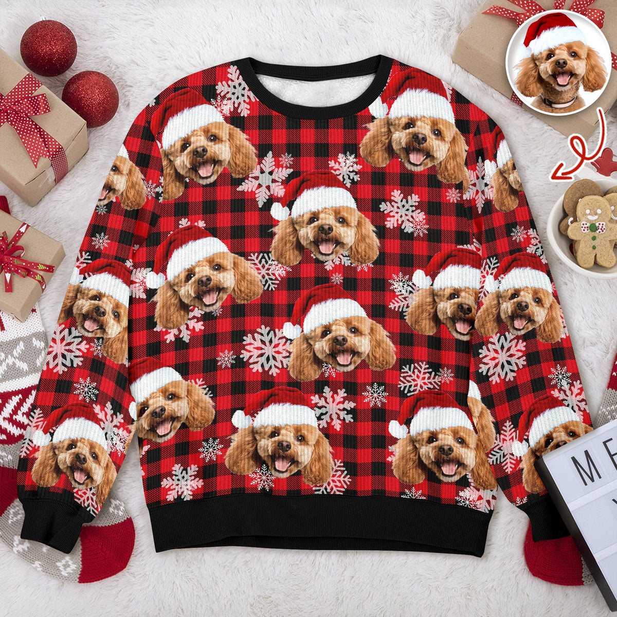 Custom Funny Dog Face Ugly Sweater Christmas Gift HA75 897092