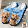 Custom Dog Photo Christmas Fluffy Slippers Christmas Gift CH07 896402