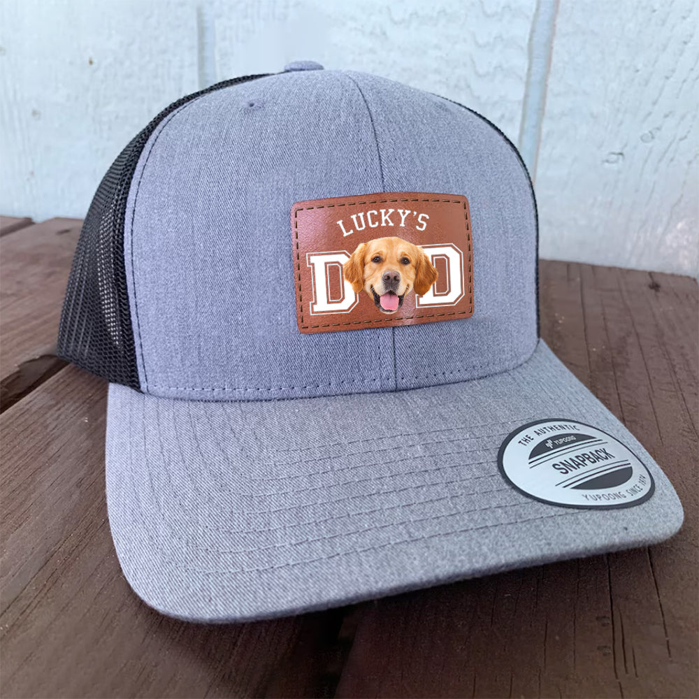 Custom Dog Cat Photo Dad Leather Patch CH07 895956