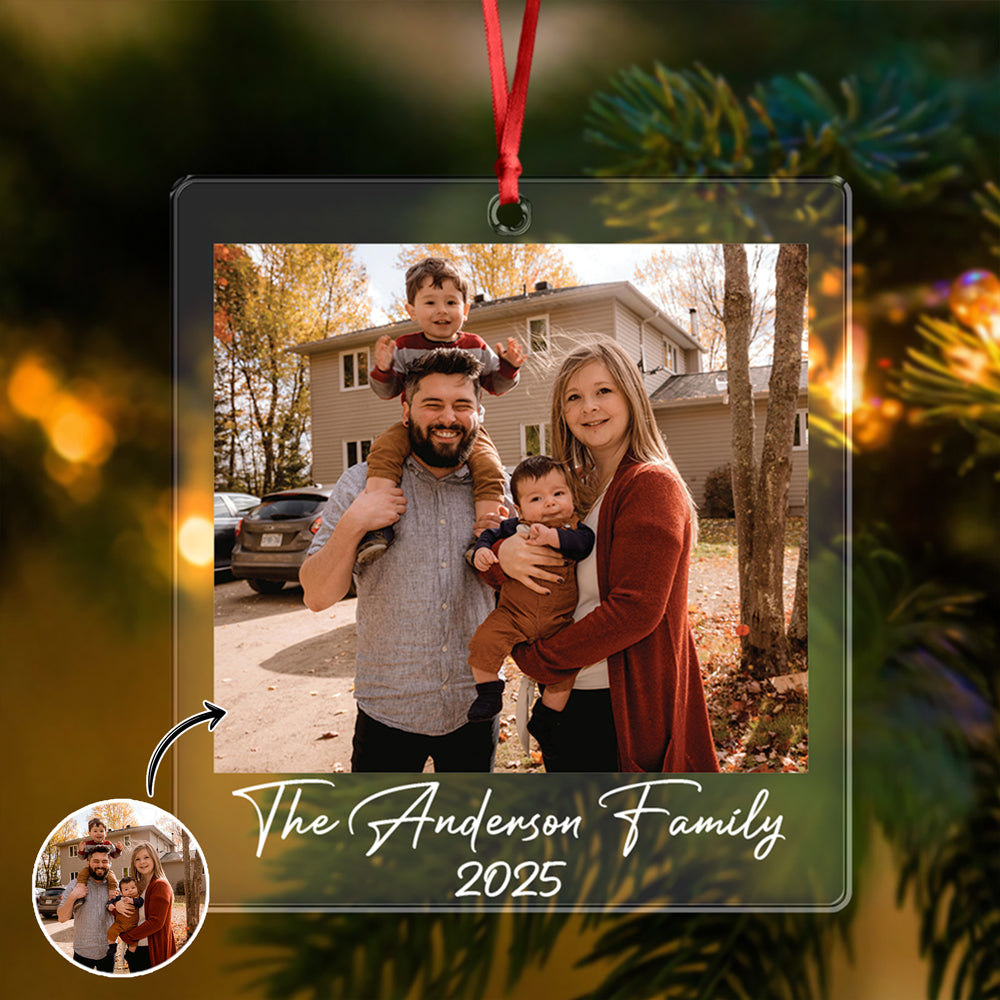 Custom Photo Acrylic Ornament Christmas Gift For Family LM32 895739