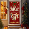 No Need To Knock Santa Paws Know You're Here Personalized Cute Dog Christmas Door Cover CH07 899952