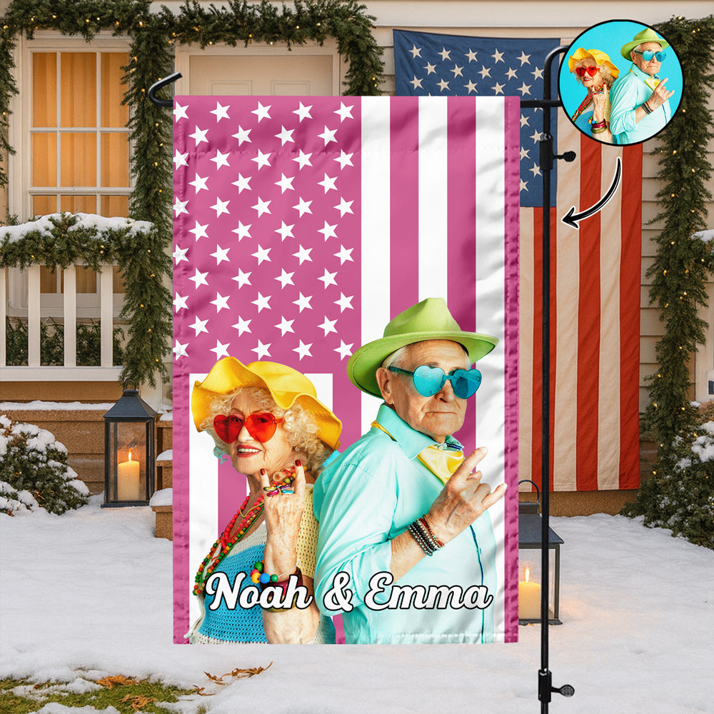 Custom Photo American Flag Garden Flag CH07 910380
