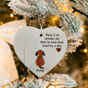 Personalized Loved By A Dog Heart Ceramic Ornament TH10 896637