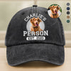 Custom Photo Dog Person Personalized Washed Denim Baseball Cap HA75 897236