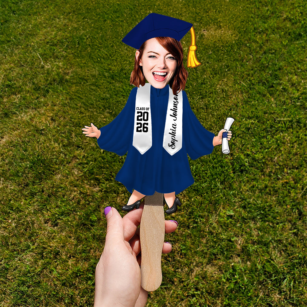 Custom Photo Graduation Gift - Personalized Face Fan Class Of 2026 HO82 901924