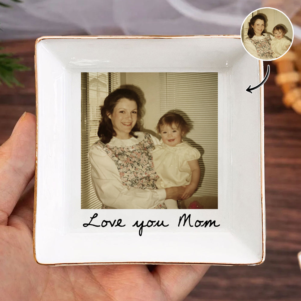 Custom Photo Love You Mom Jewelry Dish Gift For Grandma And Mom CH07 899884