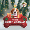 Custom Photo Dog Merry Woofmas Acrylic Ornament HA75 897560