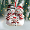 Custom Name 3D Effect Cute Snowman Family Christmas Personalized Acrylic Ornament LM32 895817