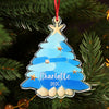 Custom Baby Name & Year Sea Glass Christmas Acrylic Ornament LM32 897101
