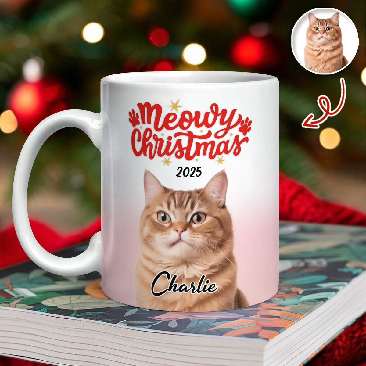 Custom Photo Meoway Christmas Mug TH10 896097