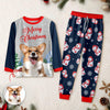 Custom Dog Cat Photo With Snowman Pattern Sleepwear, Christmas Gift For Pet Lovers HO82 894994