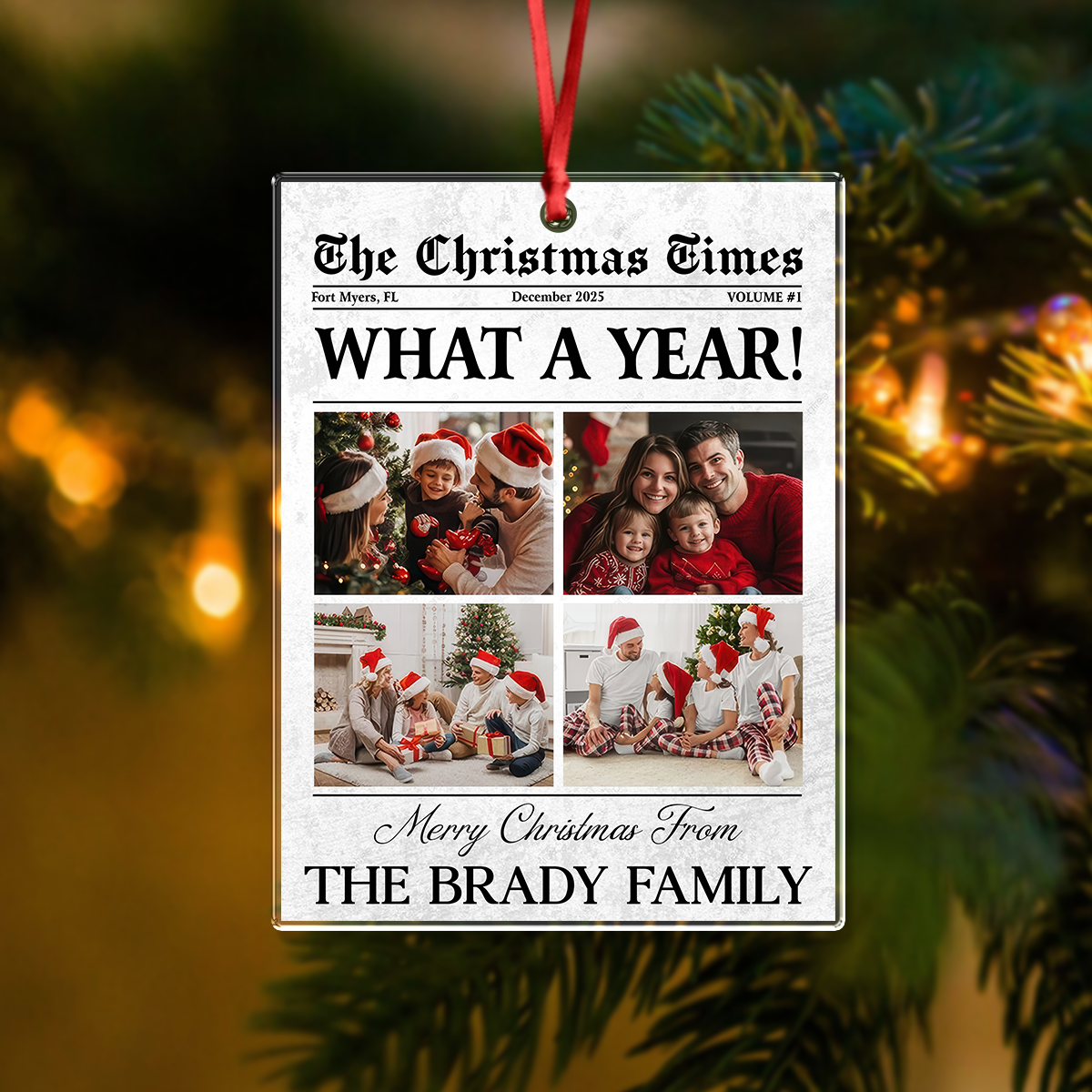 Custom Photo What A Year Acrylic Ornament For Family TH10 894437