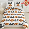 Custom Puppy Photo The Dog Father with Pawprints - Quilt Bedding Set LM32 897275