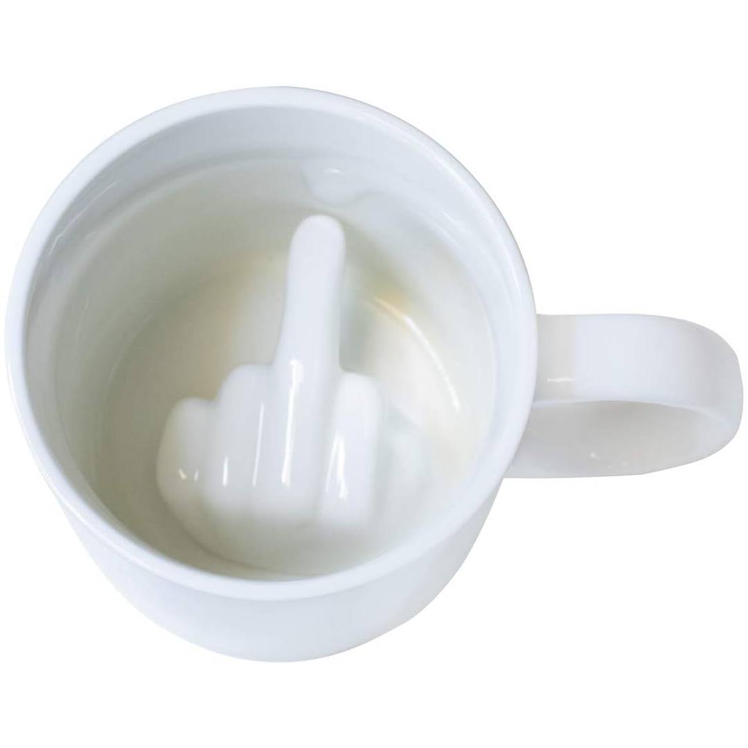Funny Novelty Middle Finger Inside Coffee Mug HO82 903638