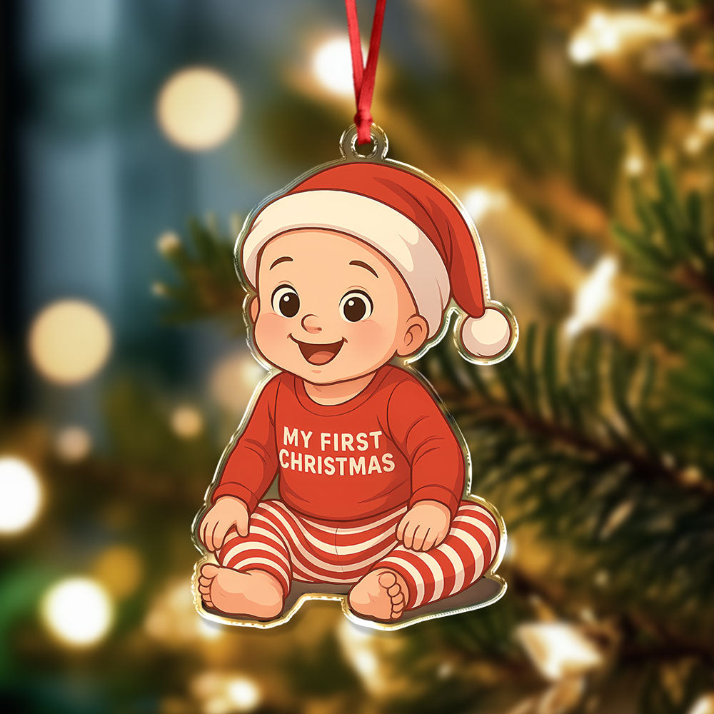 Custom Cute Kid Cartoon Photo Decor Acrylic Ornament LM32 893805