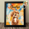 Custom Cute Dog Photo Colorful Background Picture Frame LM32 895127