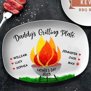 Personalized Daddy's Grilling Plate Platter Gift For Father's Day, Birthday HO82 893978