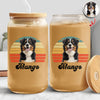 Custom Dog Photo And Name On Glass Can With Lid Gift TH10 896785