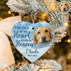 Custom Photo A Big Piece Of My Heart Lives In Heaven Heart Ceramic Ornament TH10 896407