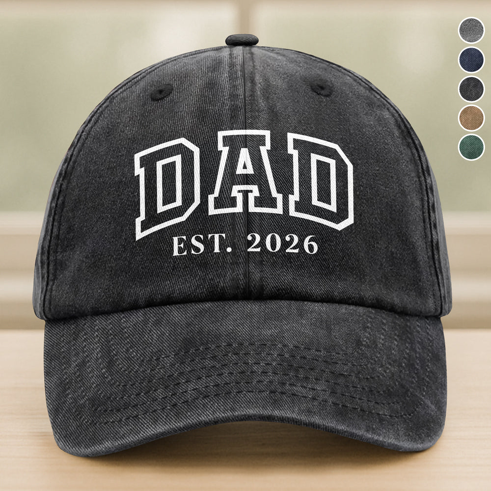 Personalized Dad Mom Washed Denim Baseball Cap TH10 898759