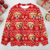 Custom Dog Face Photo With Christmas Pattern Ugly Cardigan CH07 899822
