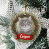 Custom Photo Cat Personalized Ceramic Ornament Christmas Gift For Cat Lovers HA75 897046