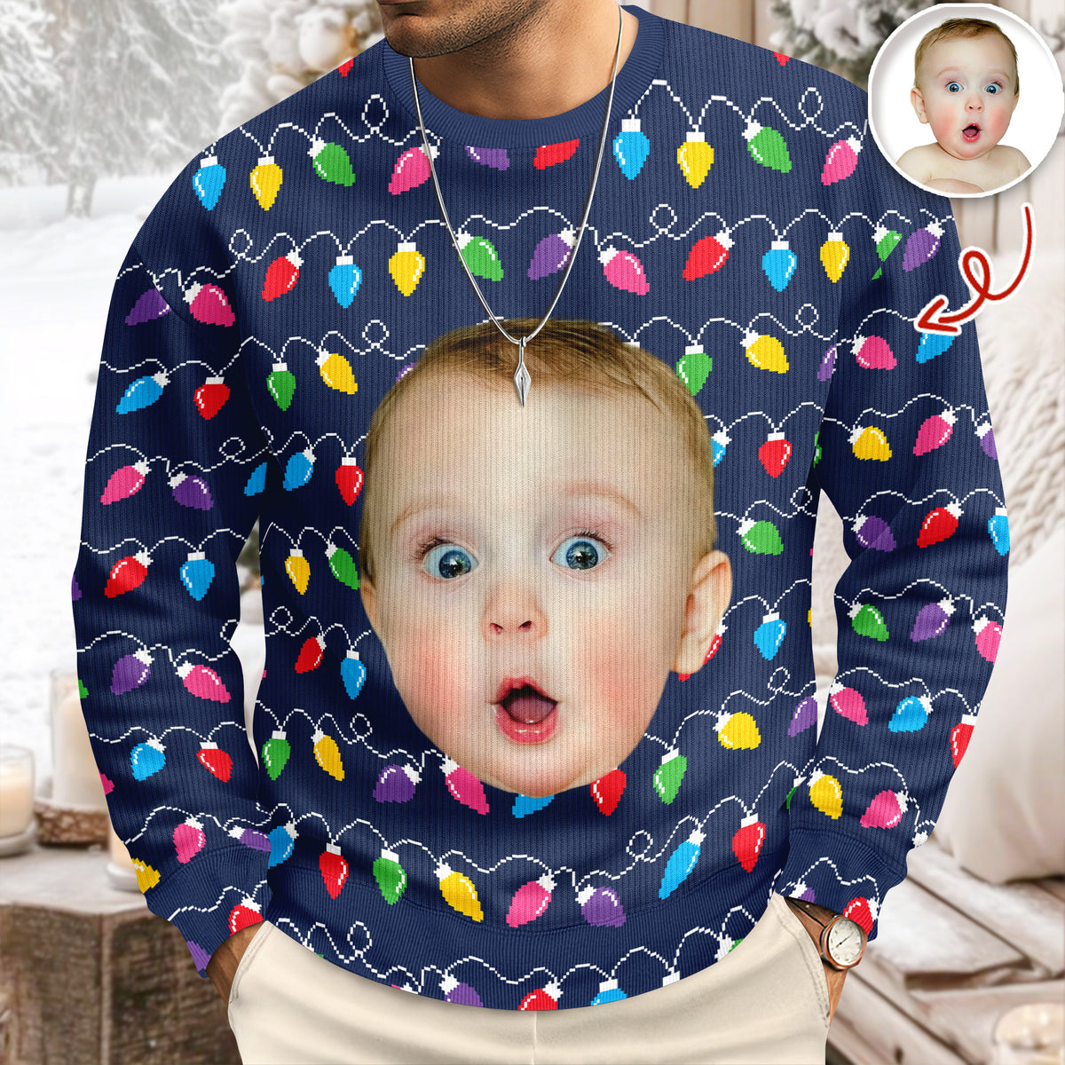 Custom Big Face Photo This Is My Ugly Sweater - Personalized Ugly Sweater CH07 896056