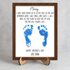Personalized Footprints Sign 2-Layered Wooden Plaque With Stand, Happy Mother's Day TH10 169009