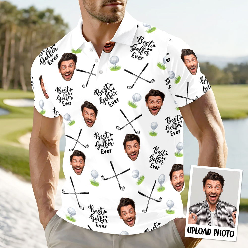 Custom Photo Best Golfer Ever Polo Shirt For Golf Lover TH10 898175