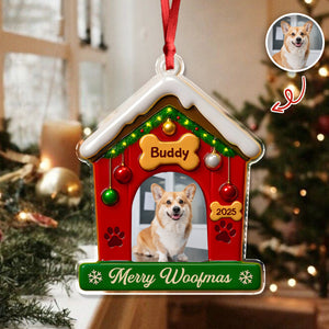 My First Christmas With Dog Photo Acrylic Ornament Gift For Dog Lovers CH07 896840
