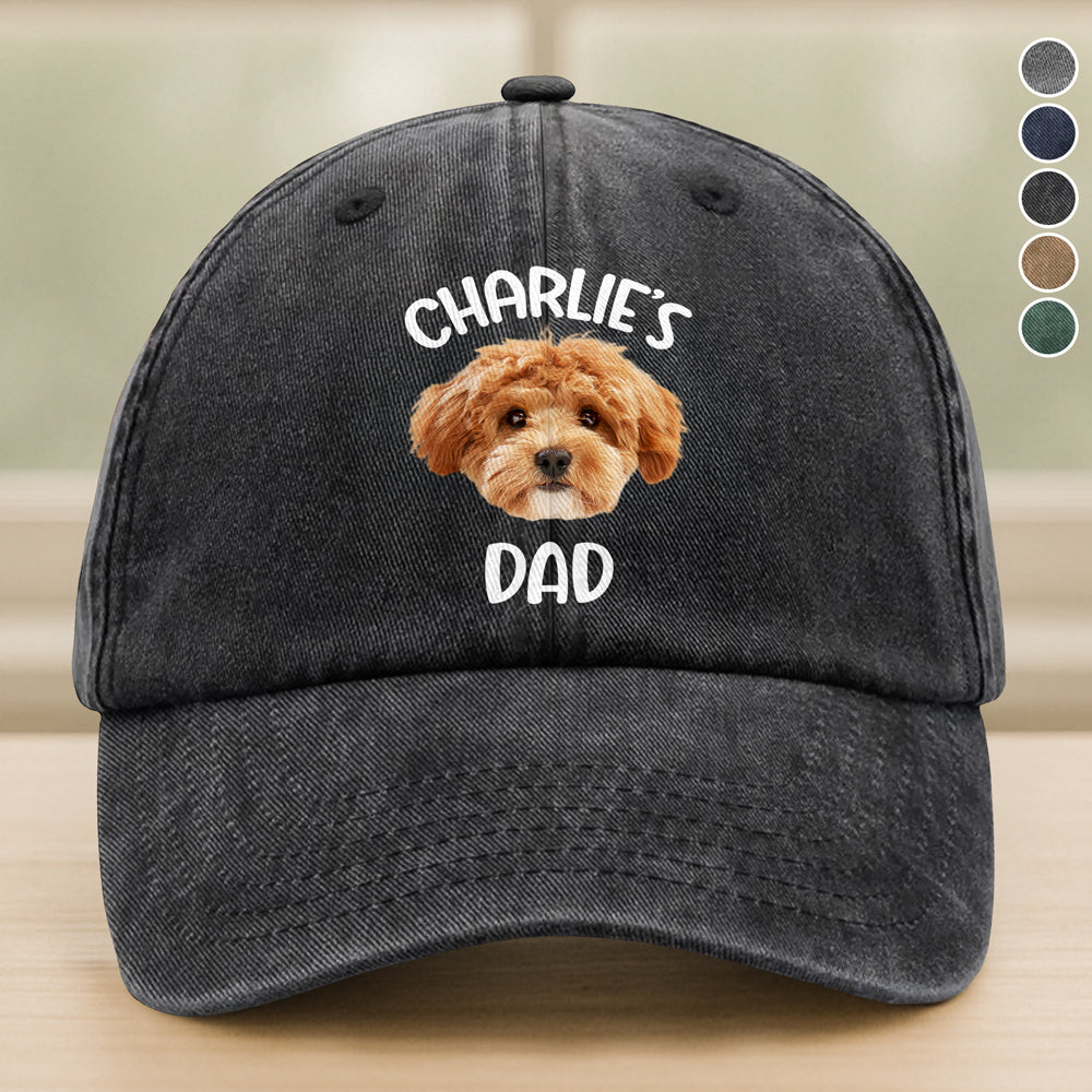 Custom Pet Photo Washed Denim Baseball Cap HA75 892872