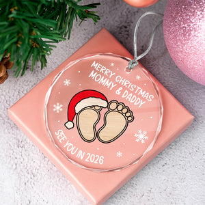 Christmas Baby Shower - Personalized Glass Ornament Gifts For New Moms, New Dads, New Parents CH07 899280