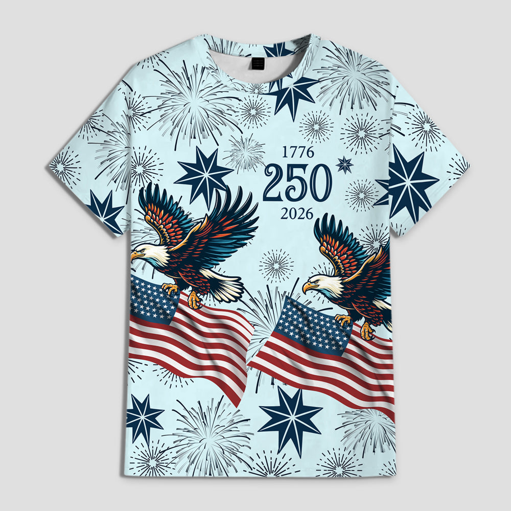 Personalized USA 250 Anniversary Eagle 1776-2026 3D Shirt HA75 920296