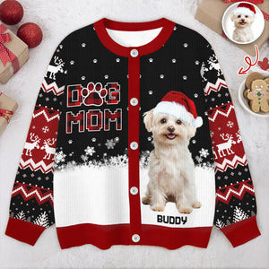 Custom Dog Photo Christmas Pattern Cardigan Christmas Gift HA75 898174