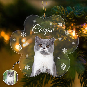 Custom Photo Cat Paw Shaped Acrylic Ornament For Christmas HA75 897264