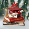 Graduation Cap With Books - Personalized Wooden Ornament Graduation Gifts LM32 897319