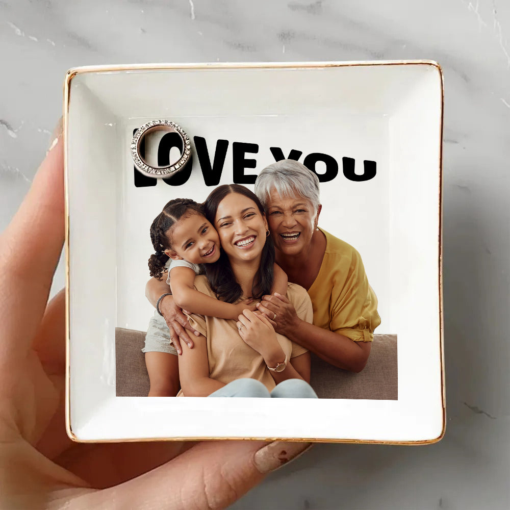 Custom Photo Jewelry Dish Gift For Family TH10 896541