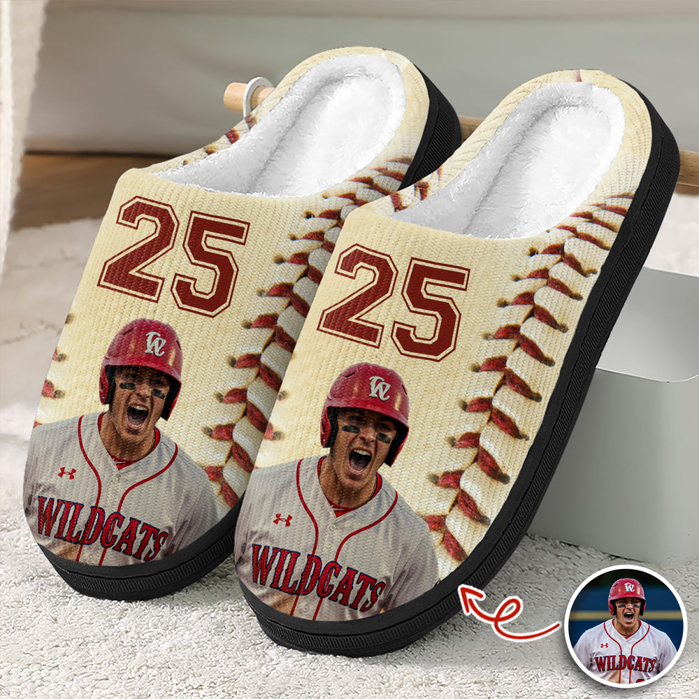 Custom Portrait Photo Baseball Sports And Accessories Slippers HO82 894934