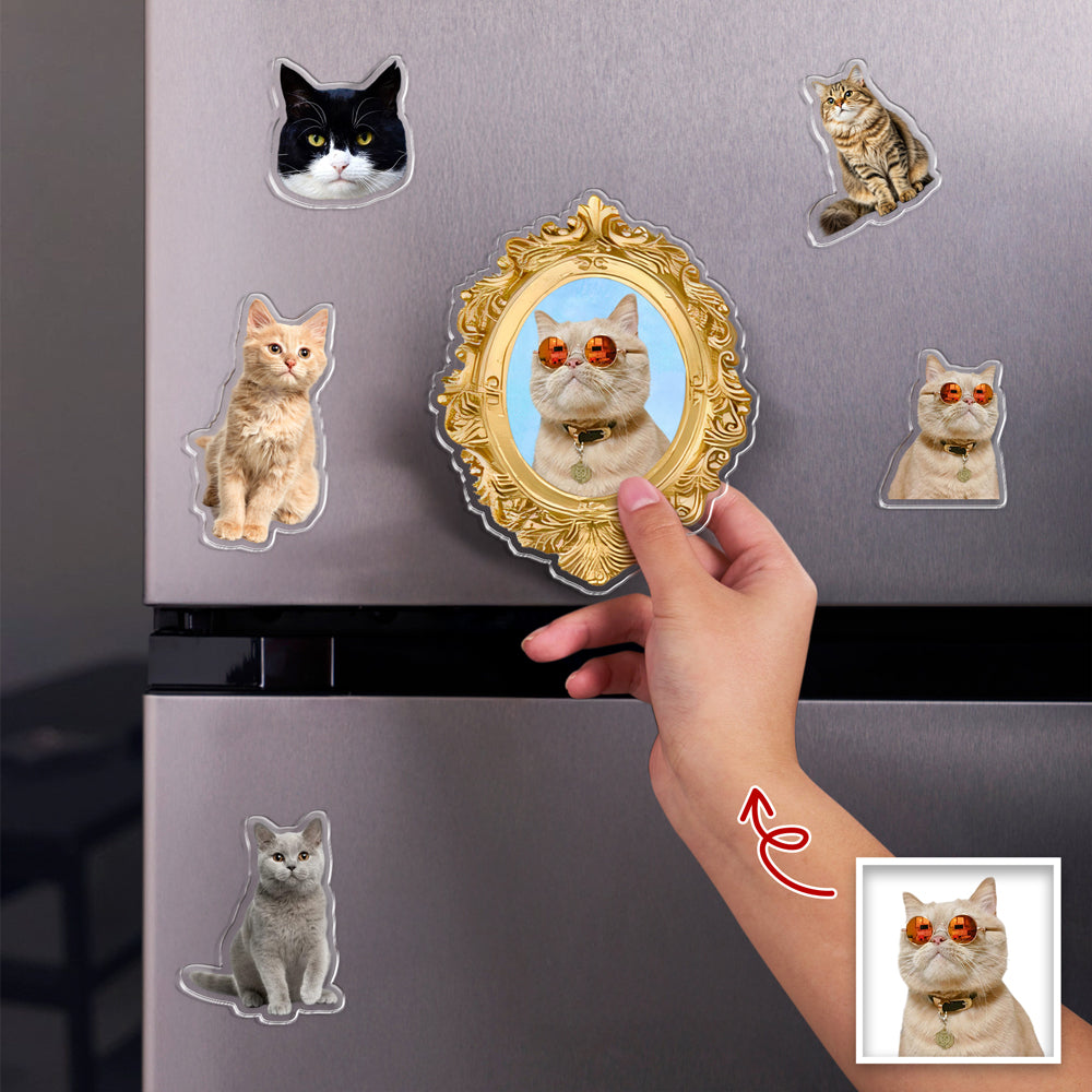 Custom Photo Pet Portrait Acrylic Fridge Magnet CH07 910382