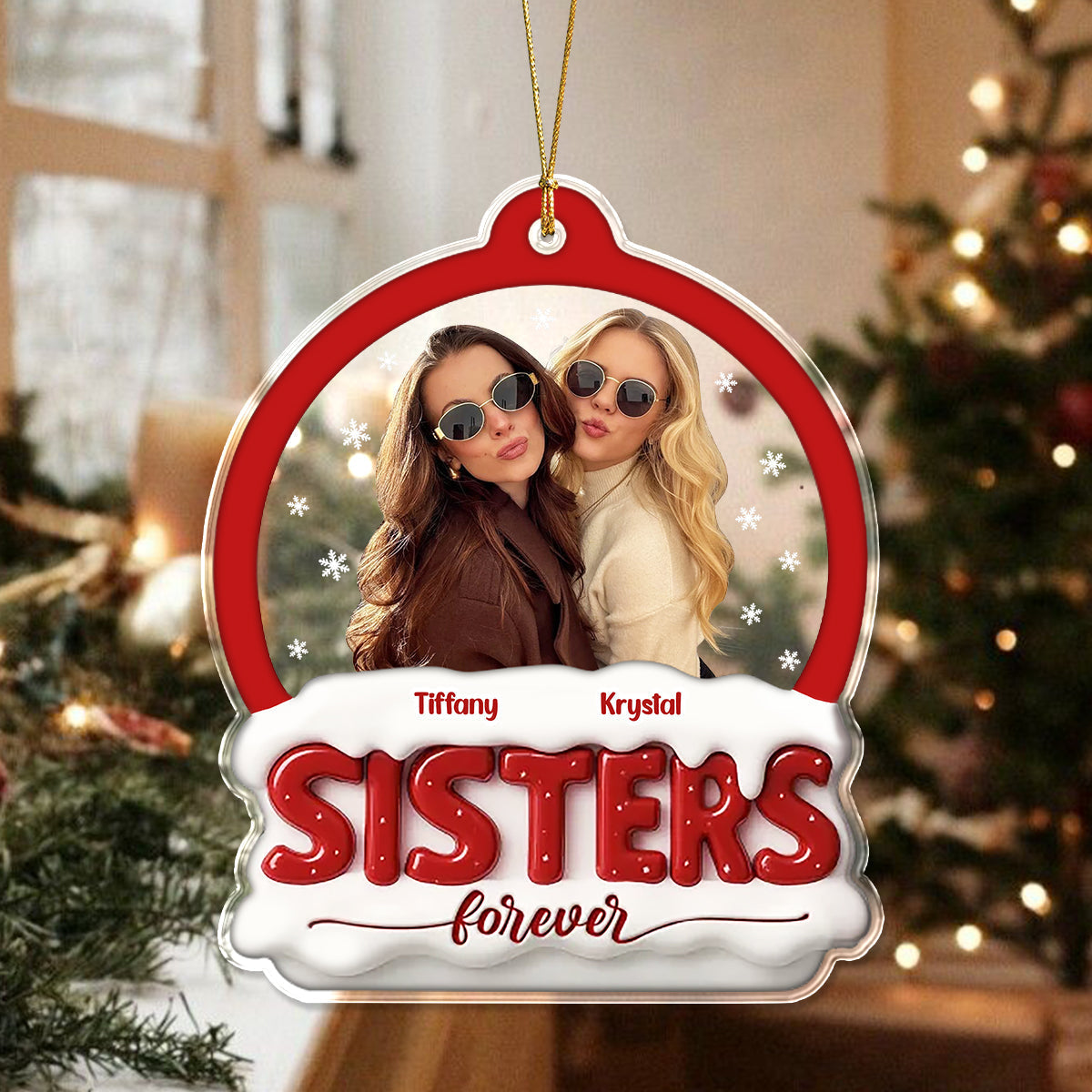 Custom Photo Best Friend Christmas Birthday Acrylic Ornament Gifts For Women, Besties, Sisters, BFF LM32 895945