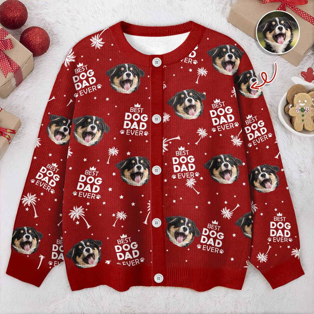 Custom Photo Best Dog Dad Mom Ever Family Cardigan CH07 899572