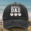 Baseball Dad - Personalized Washed Denim Baseball Cap TH10 896163
