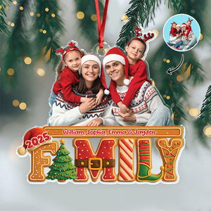 Custom Family Photo Our Christmas Tree Cake Personalized Acrylic Ornament CH07 899708