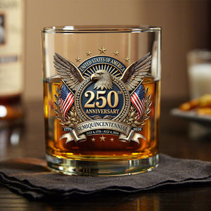 United Ststes Of America 250th Anniversary Semiquincentennial Whiskey Glass CH07 910324