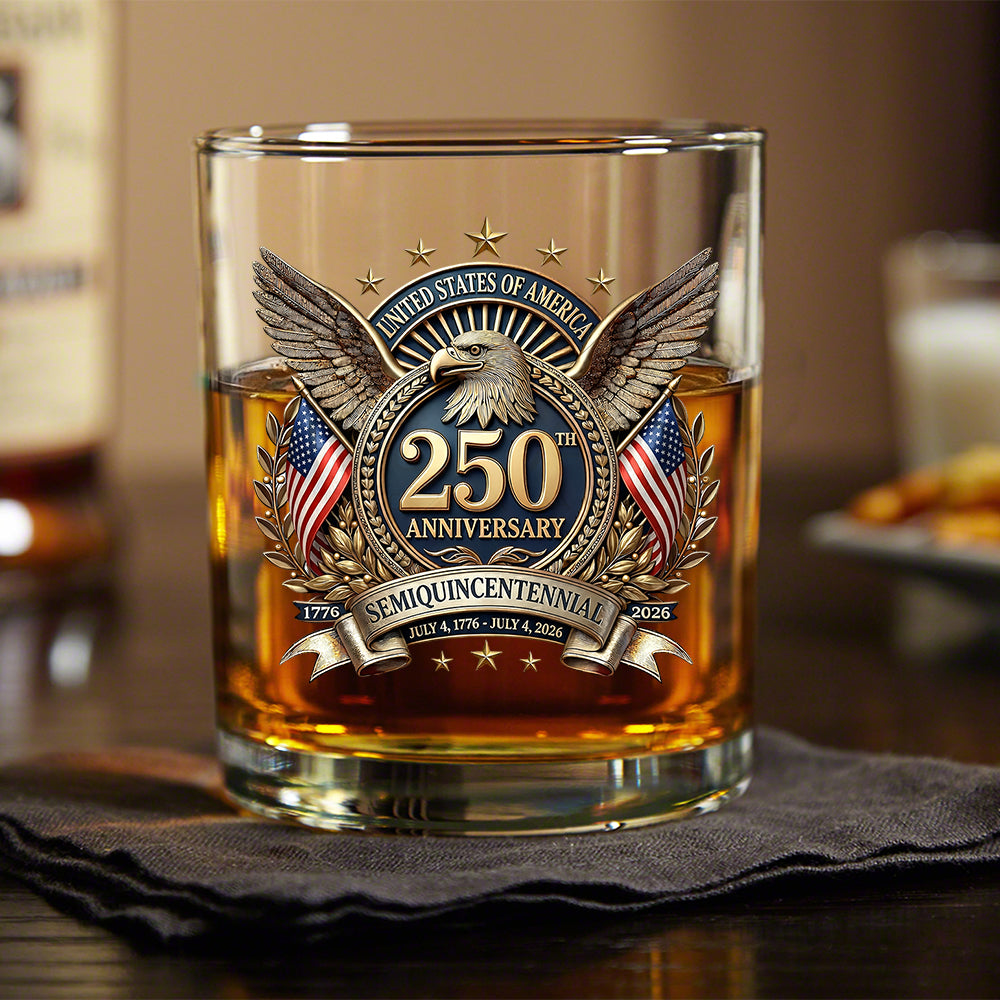 United Ststes Of America 250th Anniversary Semiquincentennial Whiskey Glass CH07 910324