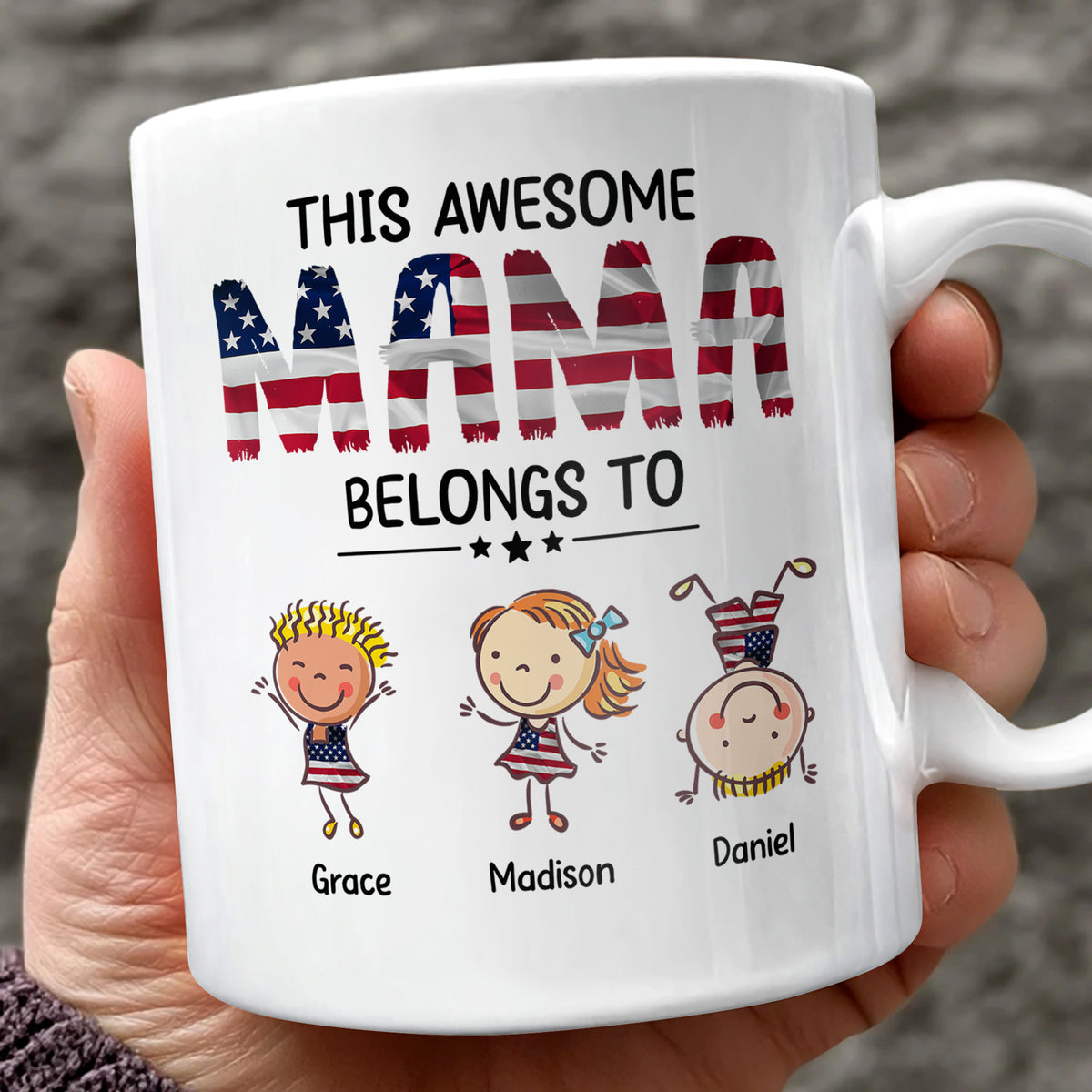 Personalized This Awesome Mom Belongs To White Mug HA75 920866