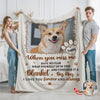 Custom Photo Dog Cat Miss Me No Fear Memorial Blanket HA75 920662