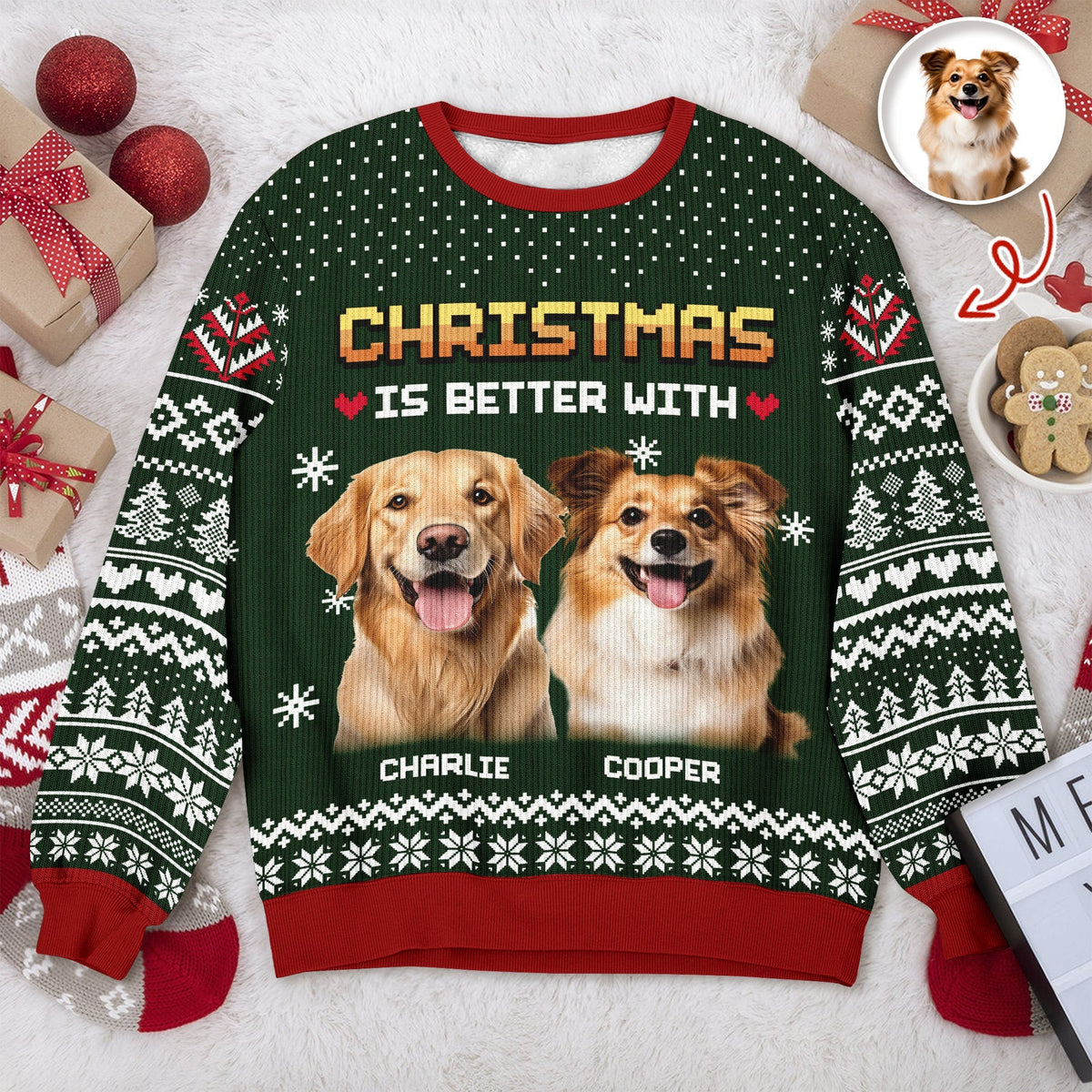 Christmas Better - Personalized Ugly Sweater For Dog Cat Lovers LM32 895573