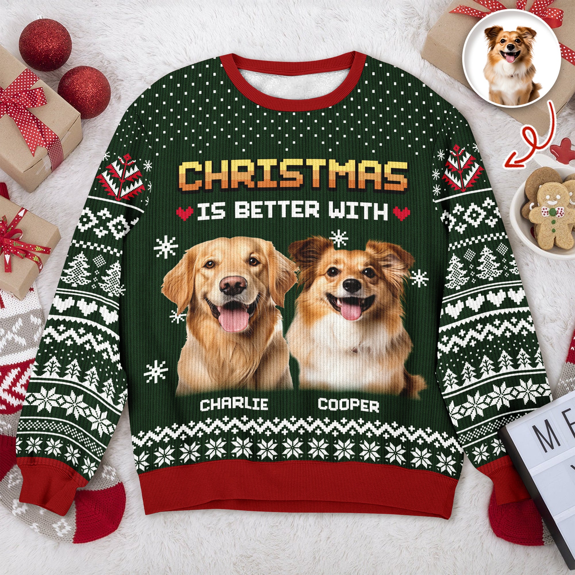 Christmas Better - Personalized Ugly Sweater For Dog Cat Lovers LM32 895573