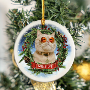 Custom Photo Lovely Dogs Cats Christmas Ceramic Ornament TH10 891399